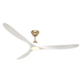 Ventilateur Plafond Eco Genuino LED 180cm Laiton Blanc