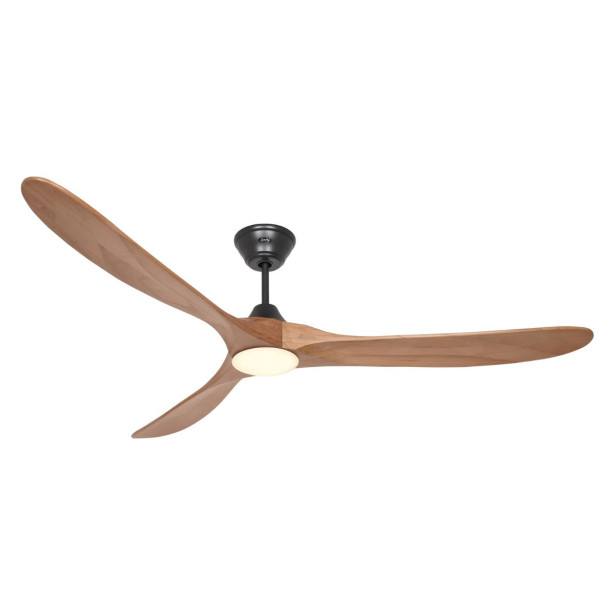 Ventilateur Plafond Eco Genuino LED 180cm Noir Chêne