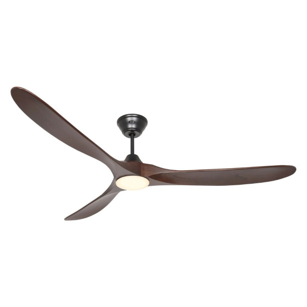 Ventilateur Plafond Eco Genuino LED 180cm Noir Noyer