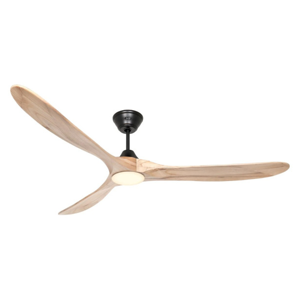 Ventilateur Plafond Eco Genuino LED 180cm Noir Bois naturel