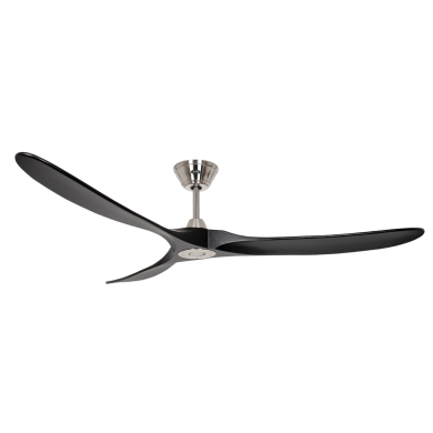 Ventilateur Plafond Eco Genuino 180cm Chromé Noir
