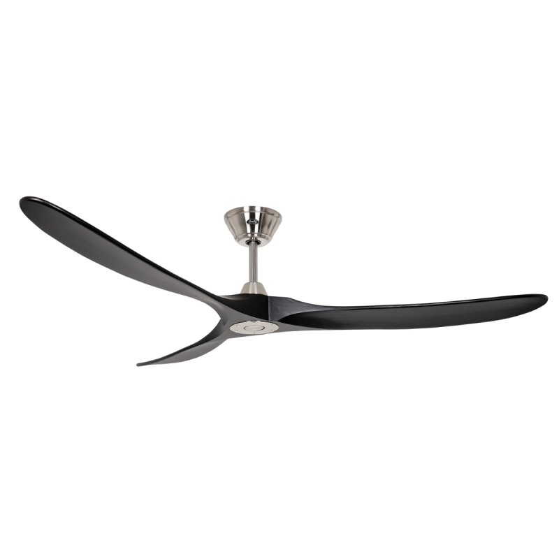 Ventilateur Plafond Eco Genuino 180cm Chromé Noir