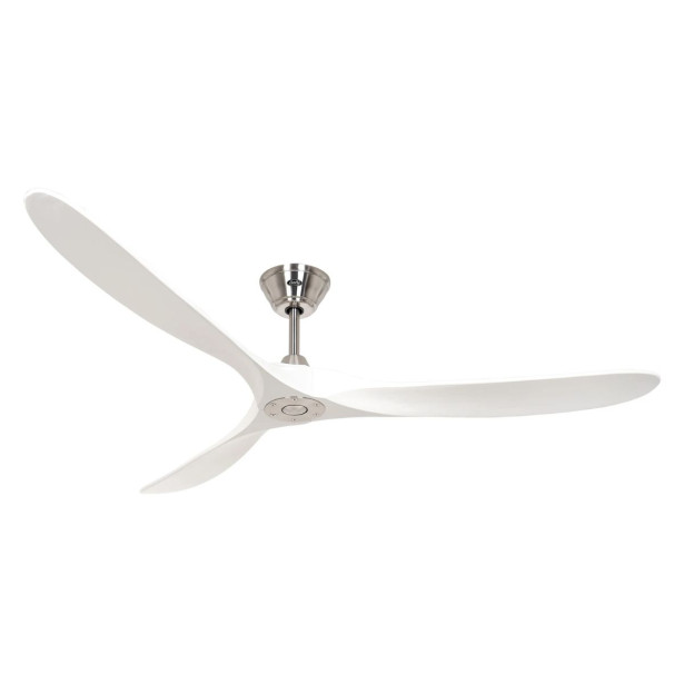 Ventilateur Plafond Eco Genuino 180cm Chromé Blanc