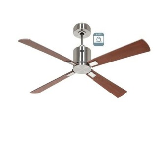 Ventilateur Plafond Eco Concept 132cm Chromé Cerisier Noyer 0-10 Volts