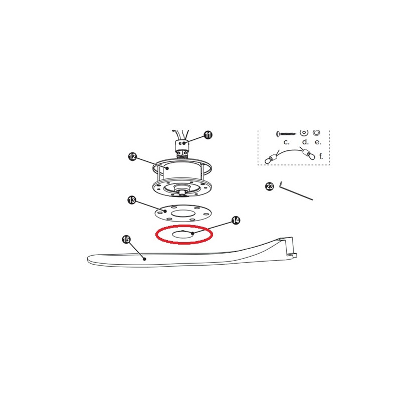Pièce détâchée CACHE INFERIEUR BLANC pour DC Eco genuino
