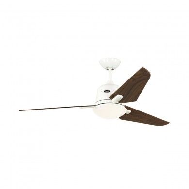 Ventilateur Plafond Eco Aviatos 132cm Blanc Noyer