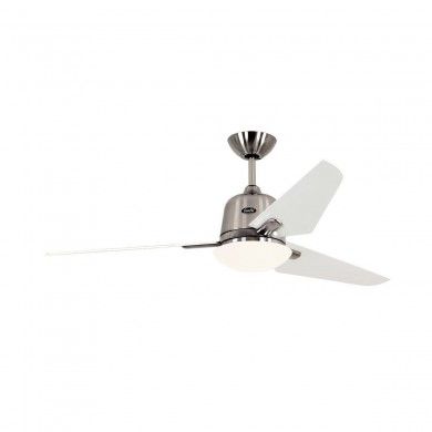 Ventilateur Plafond Eco Aviatos 132cm Chromé Blanc