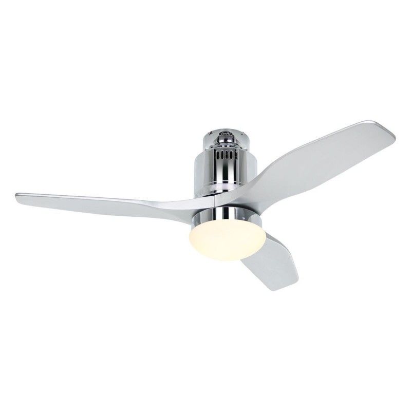 Ventilateur Plafond Aerodynamix Eco 112cm Chrome Poli Gris argenté