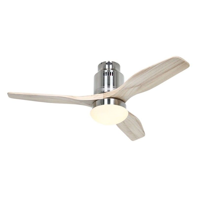 Ventilateur Plafond Aerodynamix Eco 112cm Chrome Bois naturel