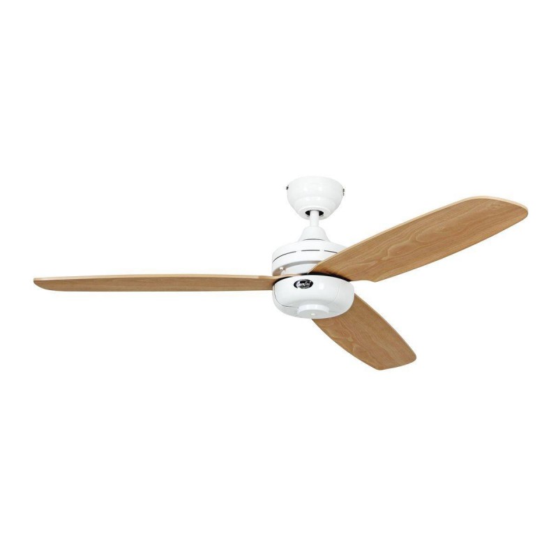 Ventilateur Plafond Night Flight 132cm Blanc Hêtre