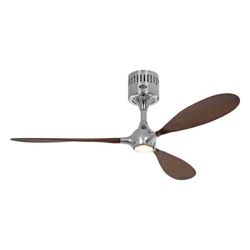 Ventilateur Plafond Helico Paddle 132cm Chromé Noyer