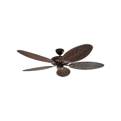 Ventilateur Plafond Royal Classic 132cm Bois antique Rotin