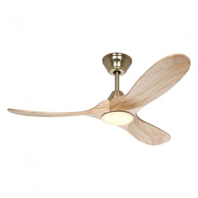 Ventilateur Plafond Eco Genuino LED 122cm Laiton Bois naturel