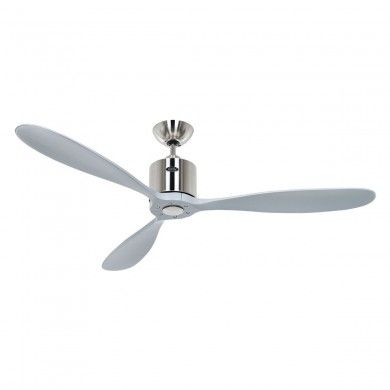 Ventilateur Plafond Aeroplan Eco 132cm Chromé Gris clair