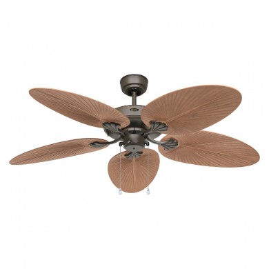 Ventilateur Plafond Outdoor Classic 132cm Rotin Bronze