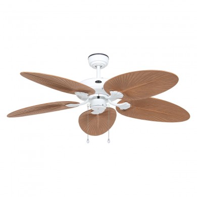 Ventilateur Plafond Outdoor Classic 132cm Rotin Blanc