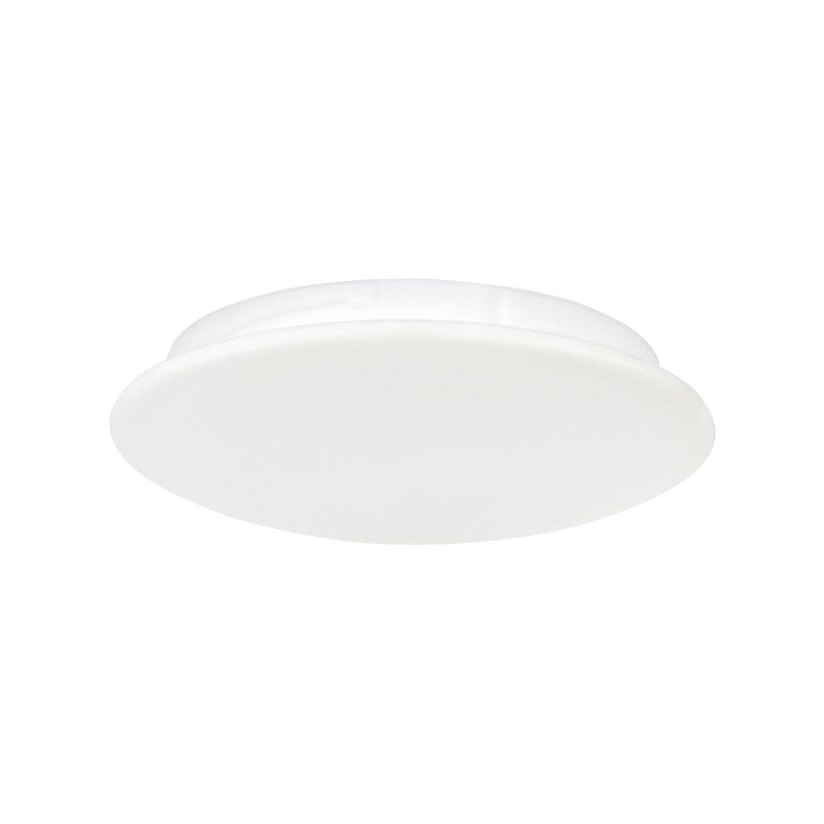 Disque ou capteur blanc rond et plat, appareil caché partiellement, illustration simple sans décor. Incorporer aide de l'état pour un destratificateur.