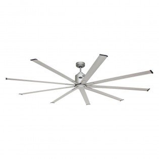 Grand destratificateur d air professionnel suspendu, à huit bras métalliques radiants pour distribution uniforme de la chaleur.
