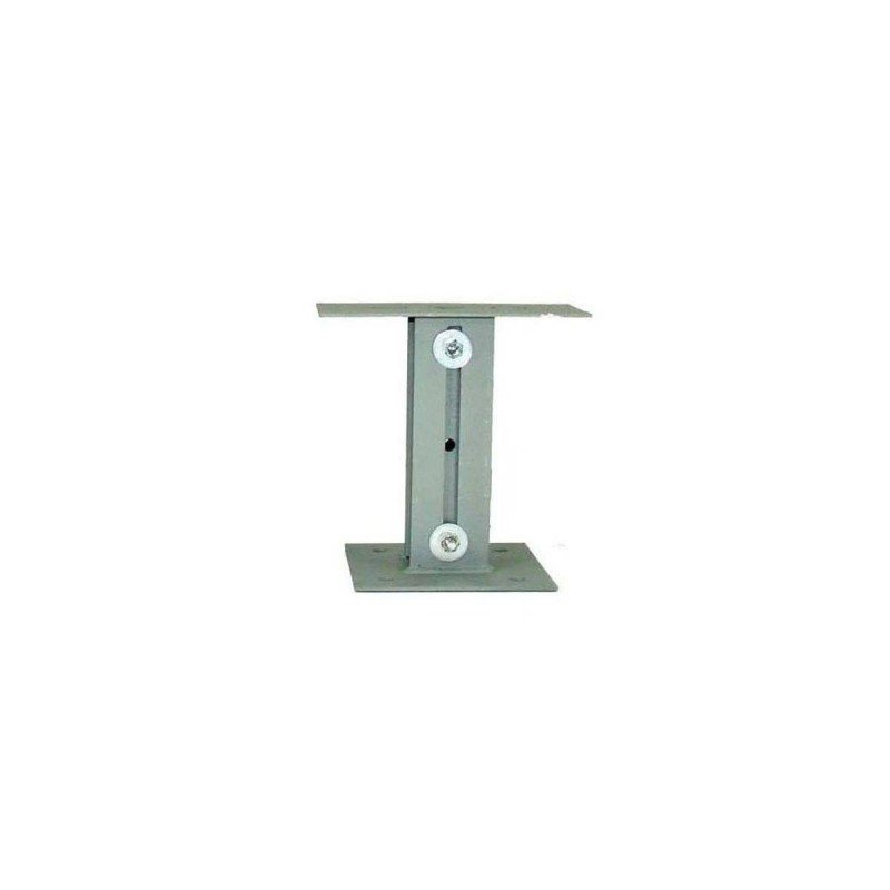 Piédestal métallique noir avec bras vertical et visserie, support démontable pour fixation murale ou plafond. Lubrifier ventilateur de plafond? non lié.