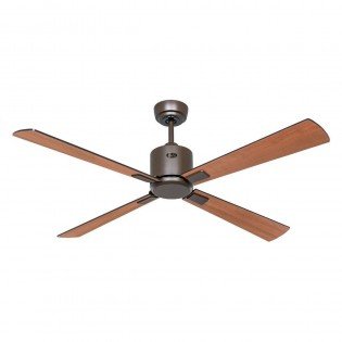 Plateau et pales d’un ventilateur de plafond en bois avec montage au centre, prêt à être fixé au plafonnement. bruit ventilateur plafond comment réduire