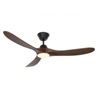 Ventilateur de plafond moderne à 3 pales brunes et éclairage intégré, démarre silencieusement. comment choisir un ventilateur adapté à mes besoins
