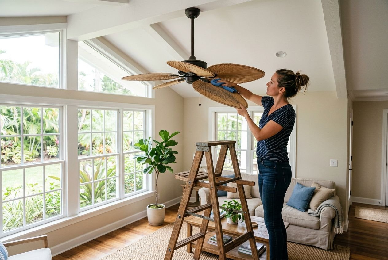 Entretien ventilateur plafond : conseils pour nettoyer efficacement